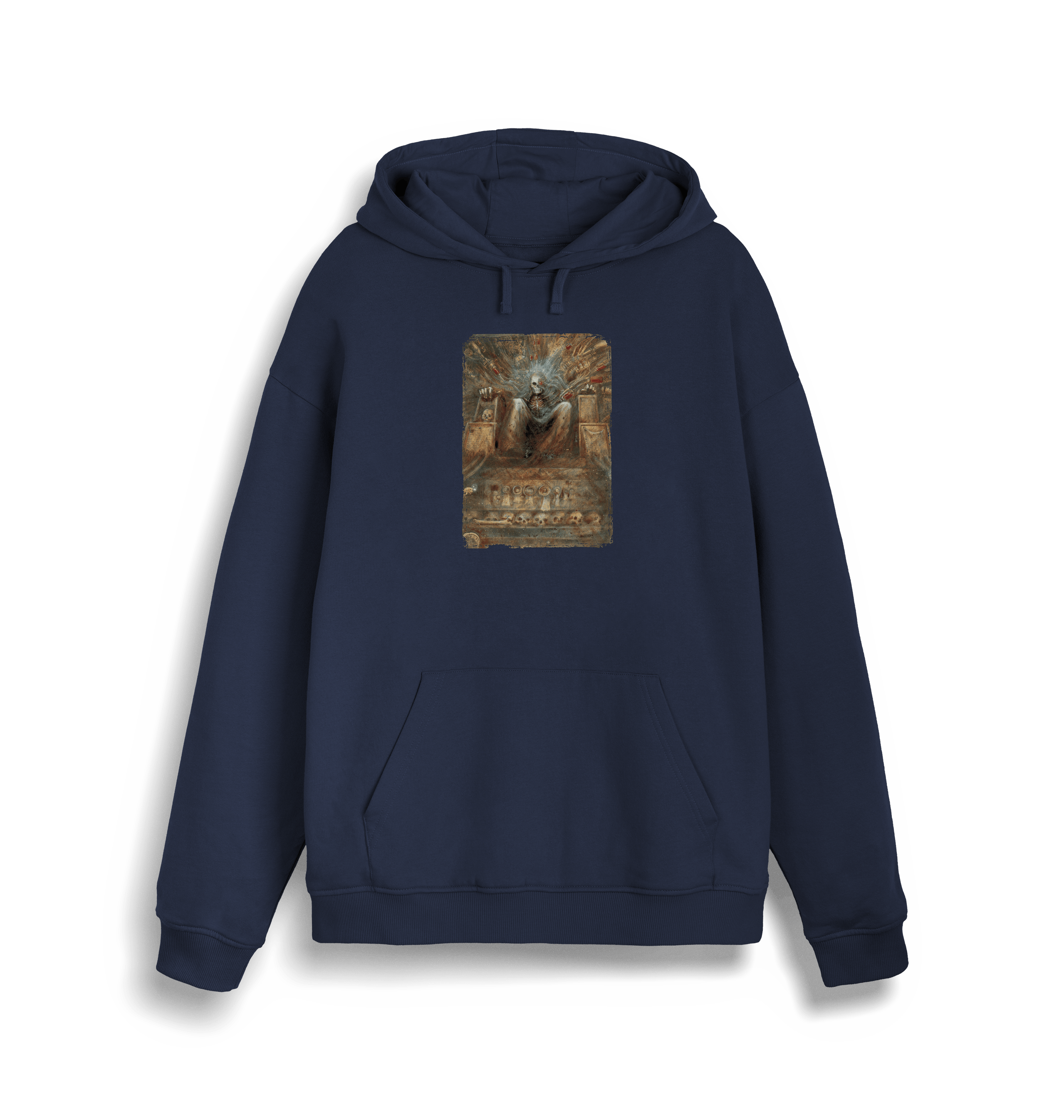 French Navy Printed Sweater Front